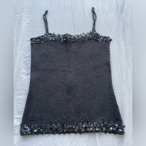 Black Sequins Top
